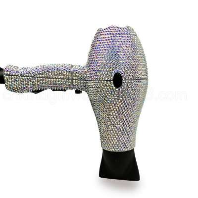 Custom Bling Bling Hot Pink Rhinestone Hair Blow Dryer In Jet Dryers crystal blow dryer professional