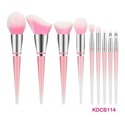 9pcs makeup brush private label makeup brush set bling crystal 9pcs makeup brush kit