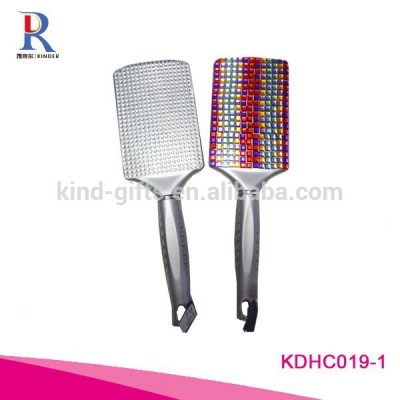 China Rhinestone Crystal Hair Brush Crafts Bristle Brush Material and Ionic Type hair brush